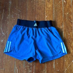 Adidas blue athletic shorts! Size small. Thick elastic waistband.